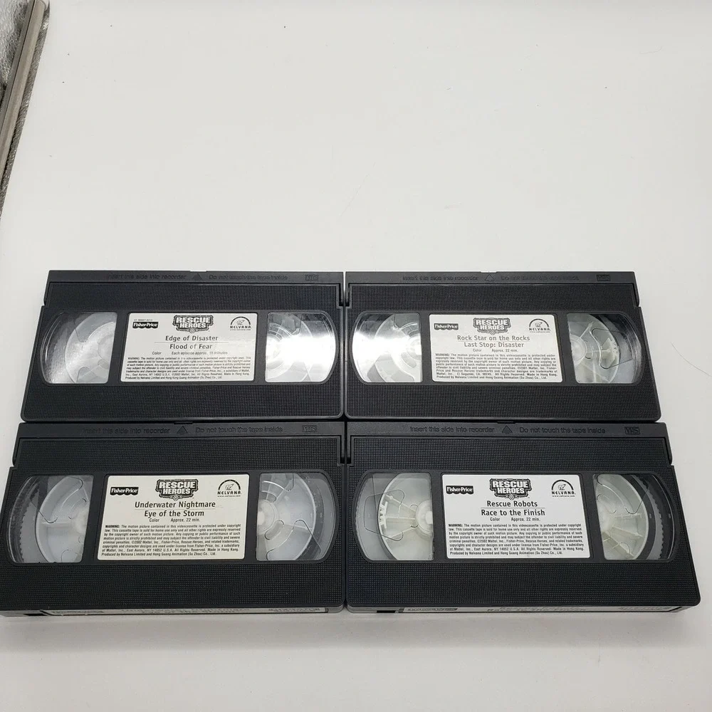 4 Fisher Price Rescue Heroes Children's, 8 episodes (VHS, 2001)‎ Tested Great